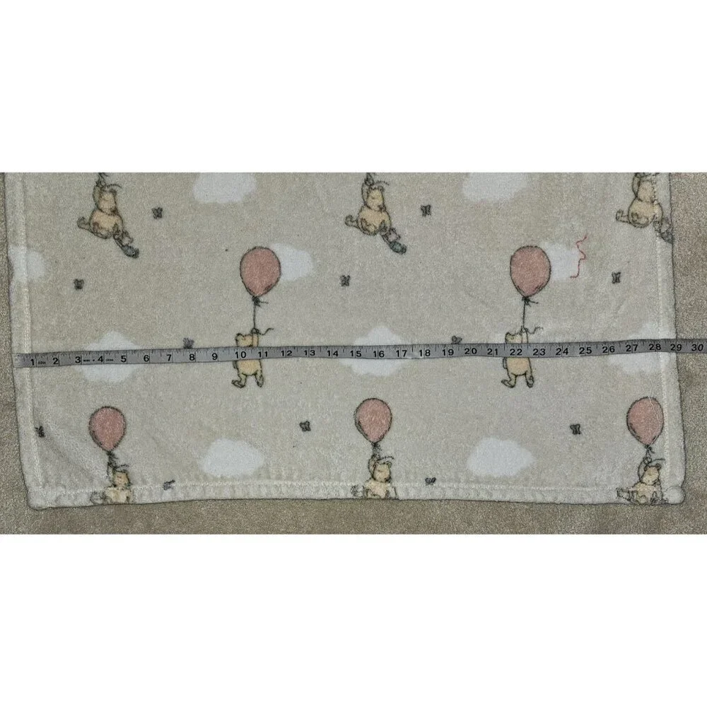 Disney Adirondack Baby Blanket Fleece Classic Pooh Winnie Piglet Balloons Clouds